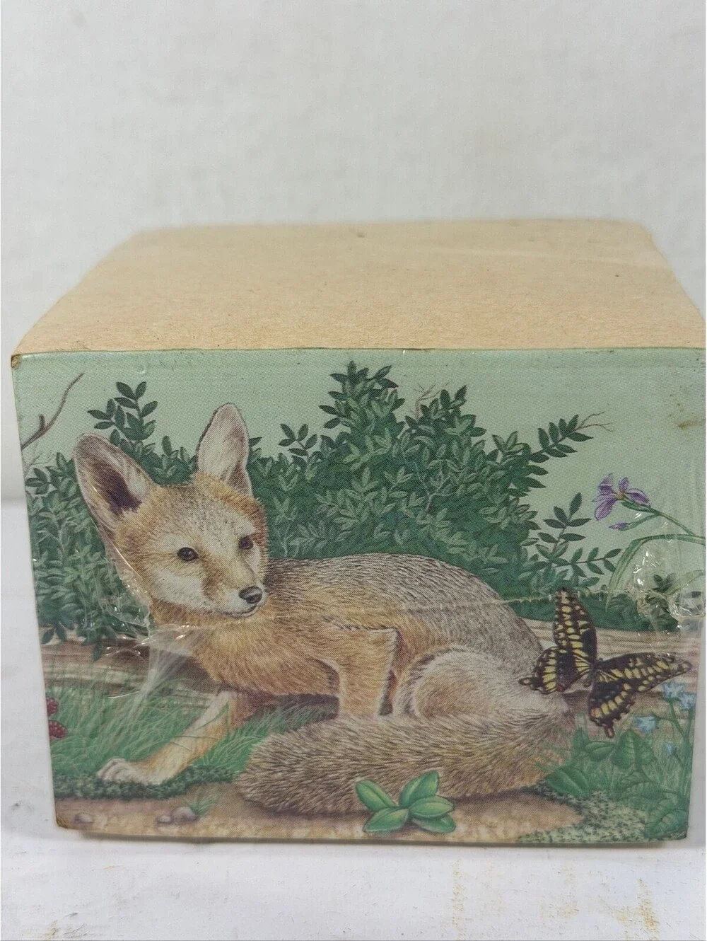 Vintage 1992 Current Wildlife Note Cube Stationery Memo Pad S-17